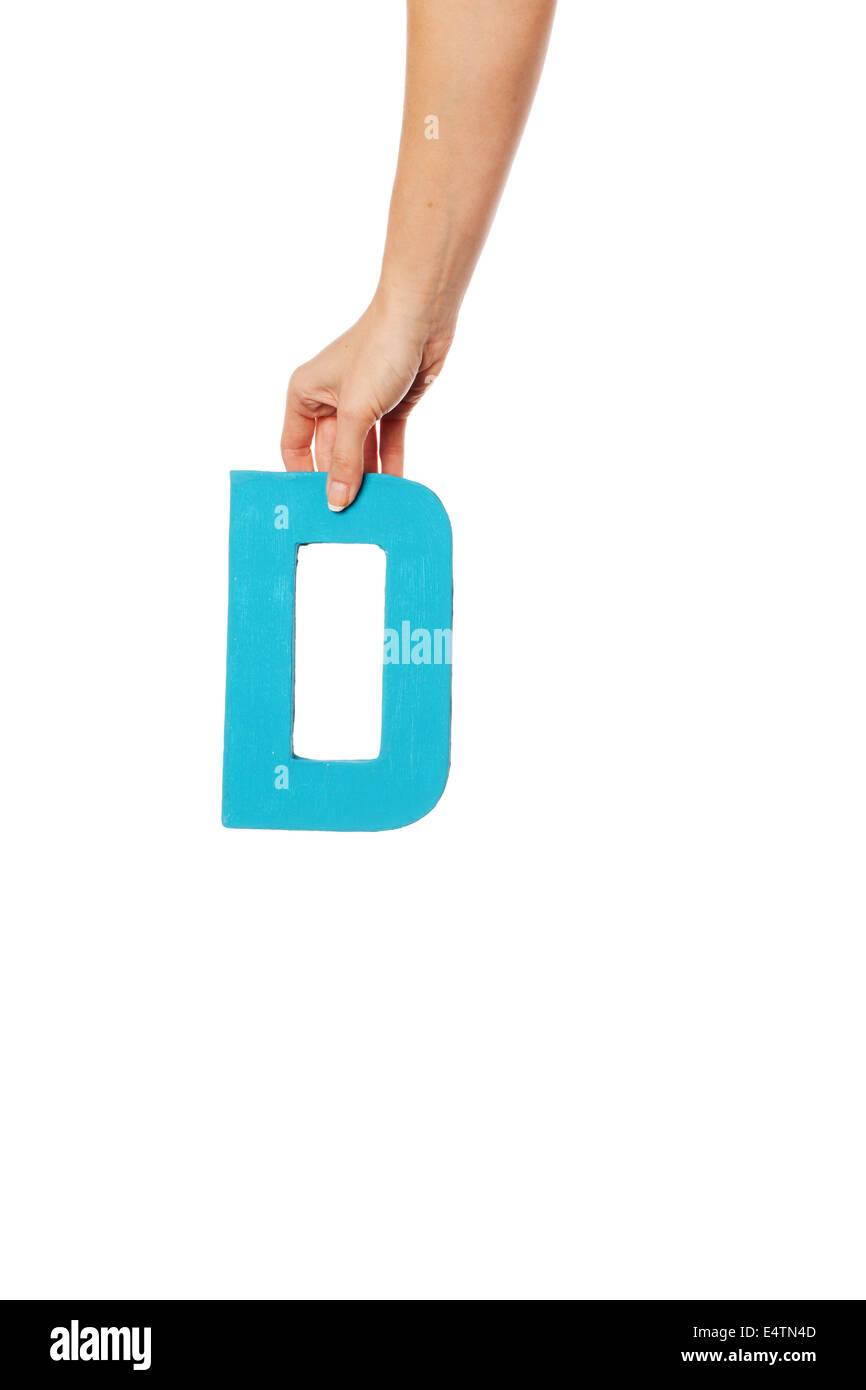hand holding up the letter D from the top Stock Photo - Alamy