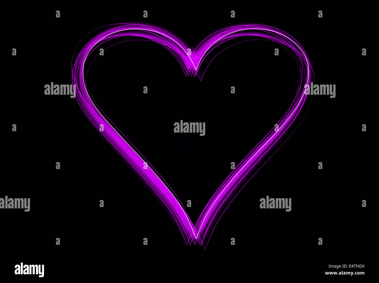 Violet Heart Stock Photo