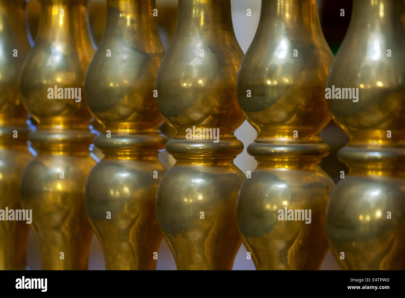 gilded pillars in the church Stock Photo Alamy