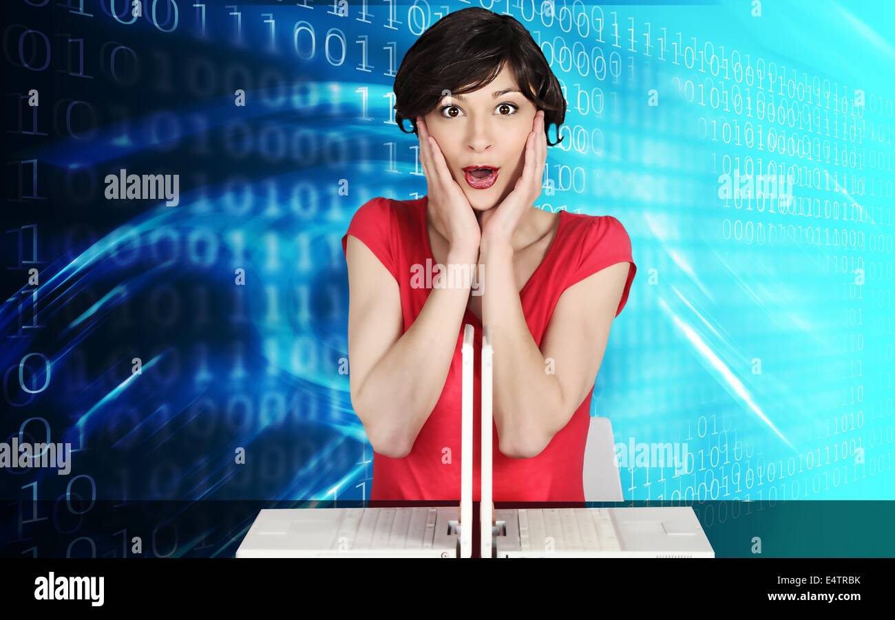 the wonders of the digital world Stock Photo