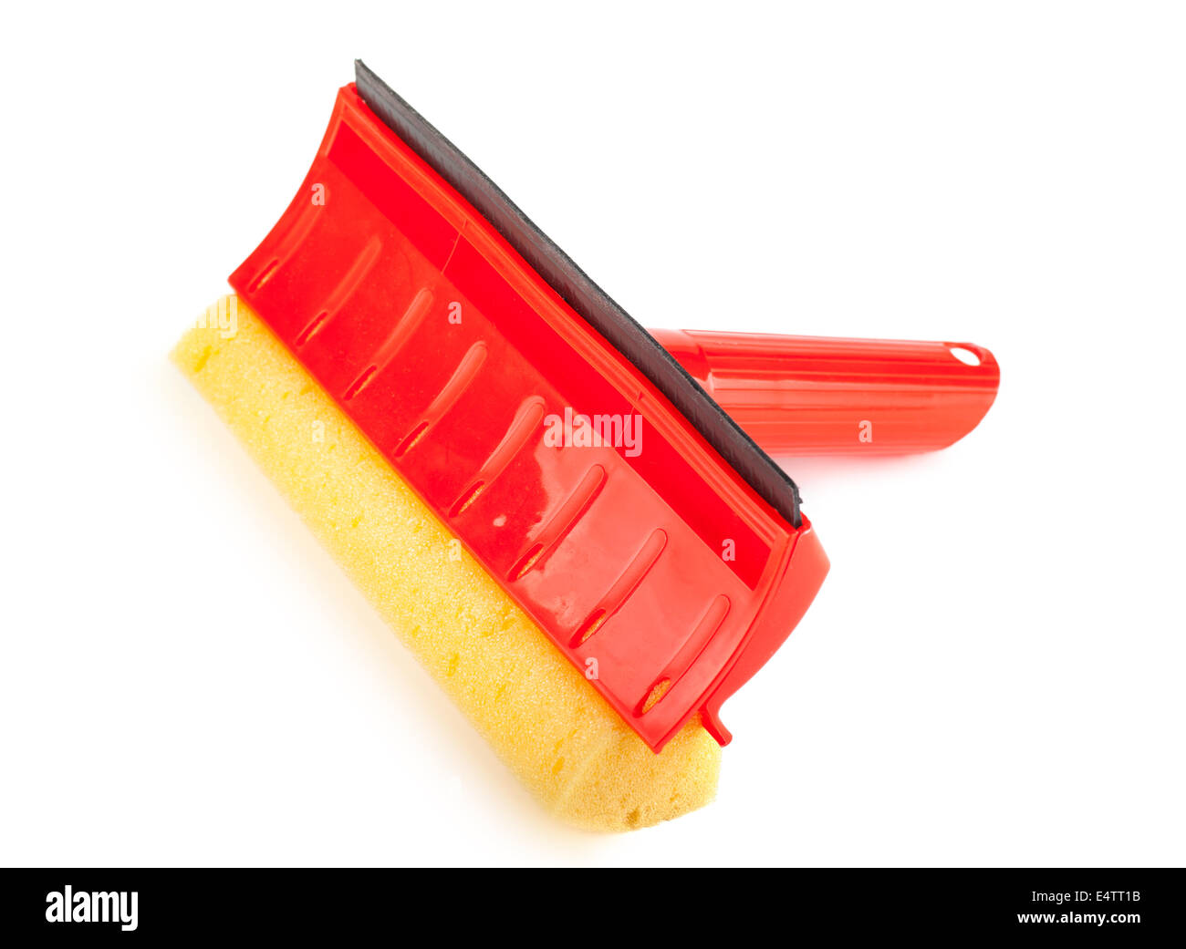 Red rubber window cleaner Stock Photo