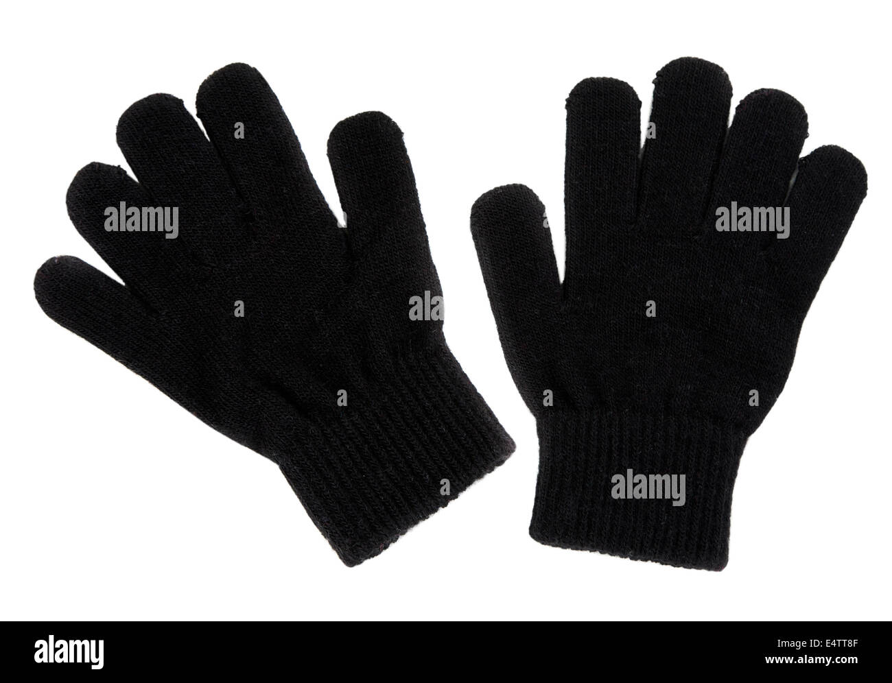 A pair of black gloves Stock Photo Alamy