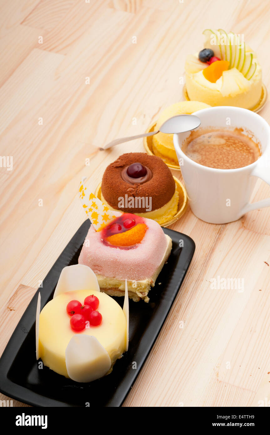 espresso coffee and fruit cake Stock Photo Alamy