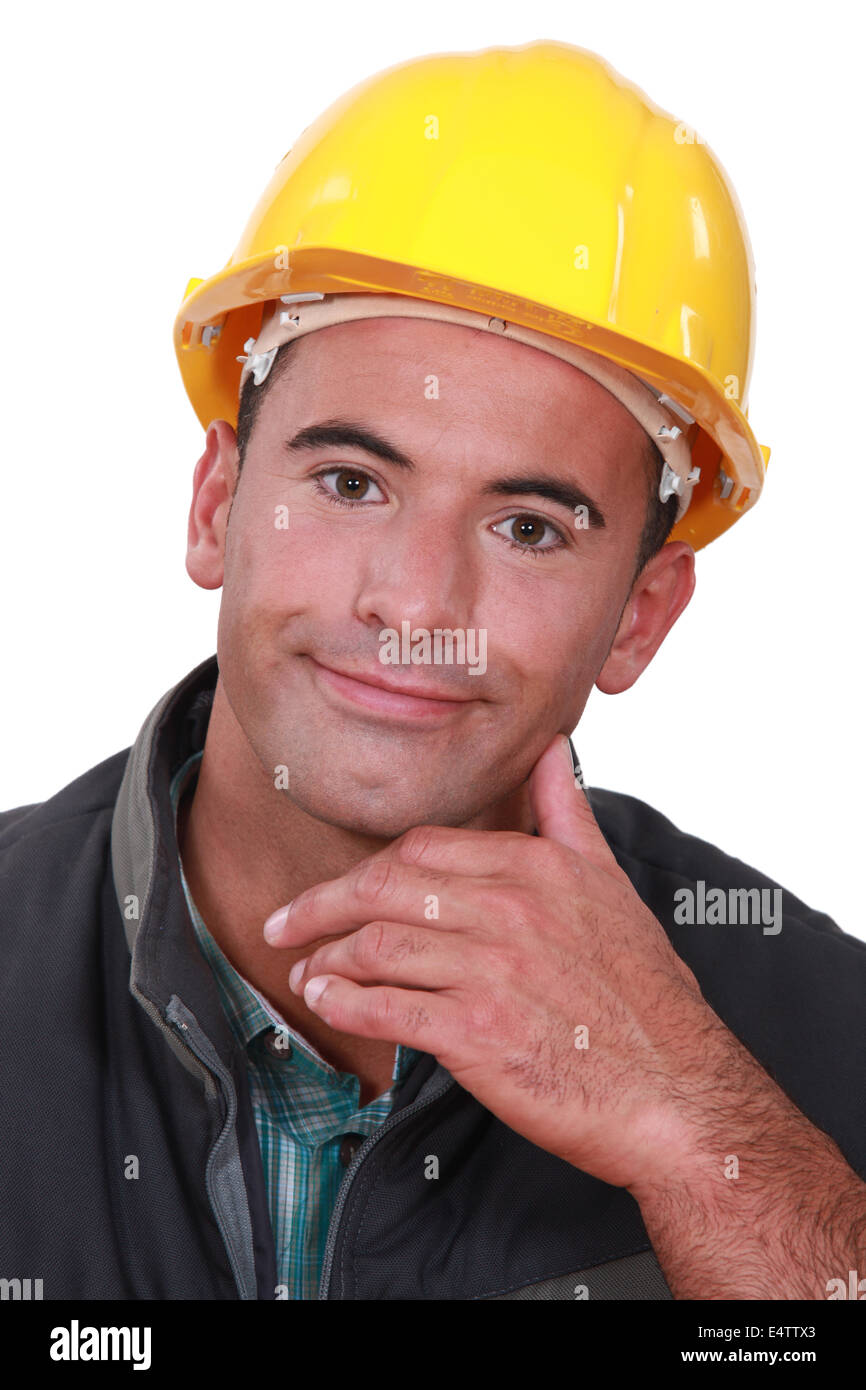 Portrait of a satisfied tradesman Stock Photo