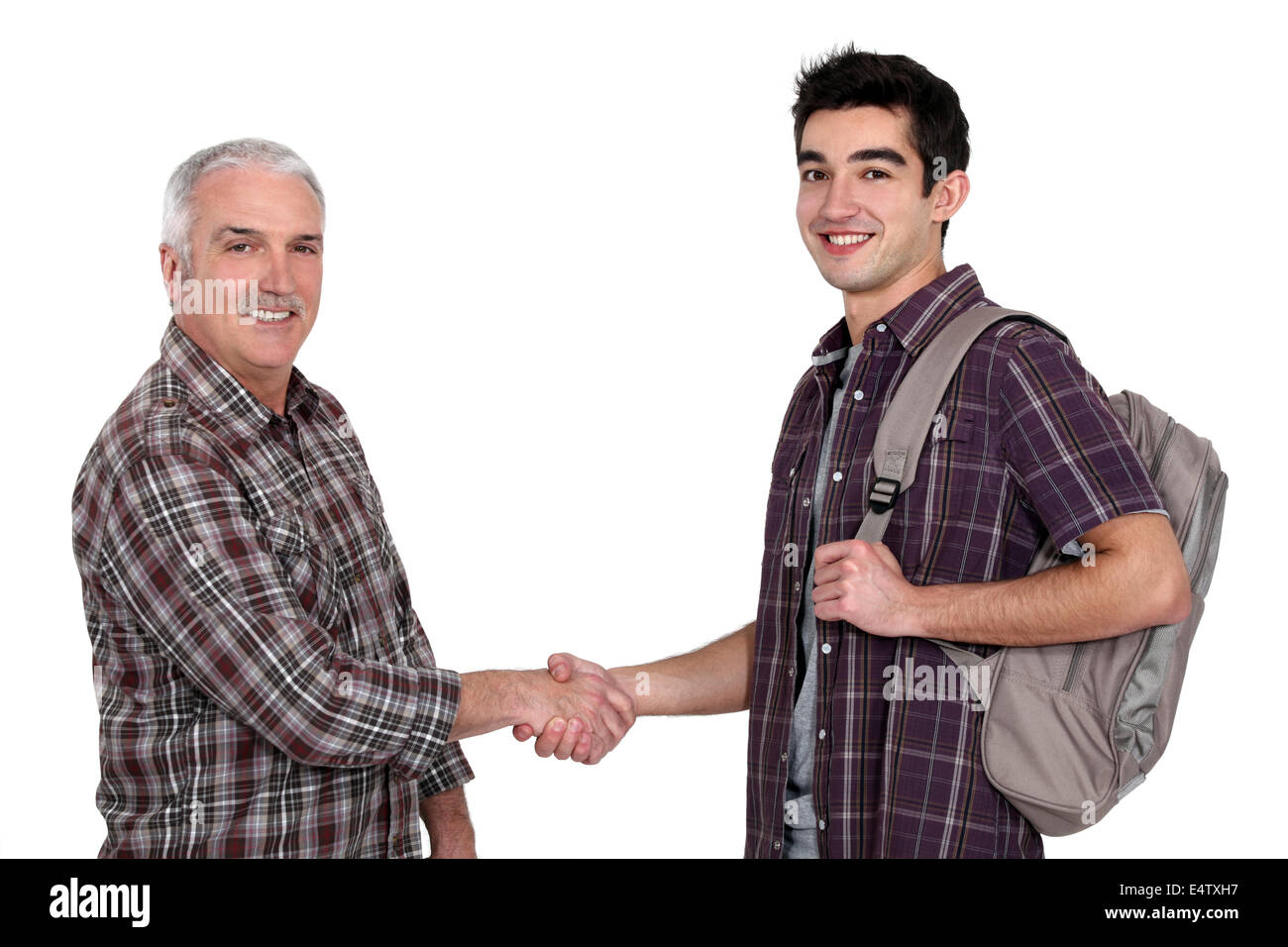 Shaking hand backpack hires stock photography and images Alamy
