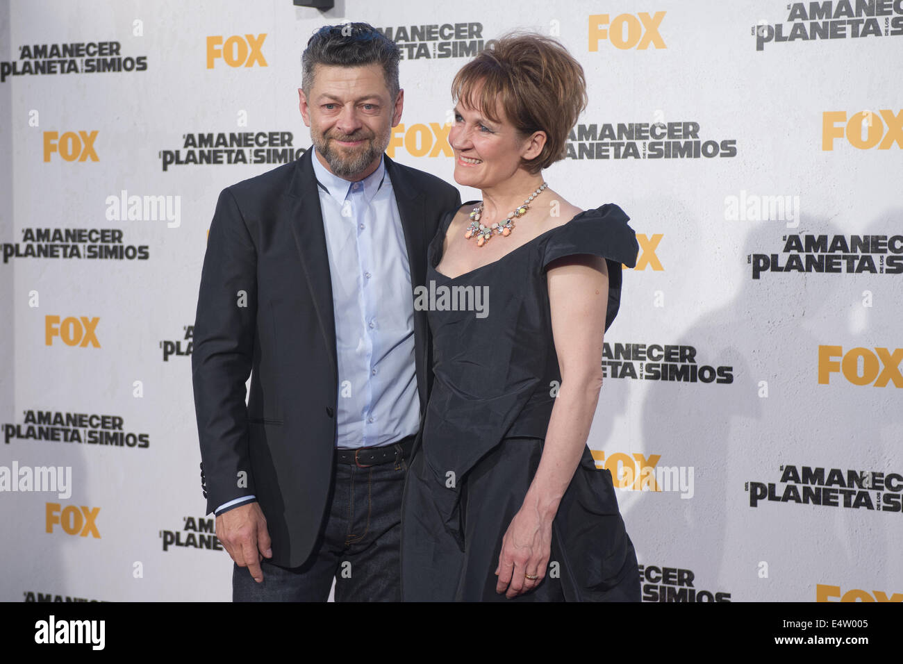 July 16, 2014 - Madrid, Spain - Actor Andy Serkis attends the 'Dawn of the Planet of the Apes' (Amanecer en el Planeta de los Simios) premiere at the Capitol cinema on July 16, 2014 in Madrid, Spain. (Photo by Oscar Gonzalez/NurPhoto) (Credit Image: © Oscar Gonzalez/NurPhoto/ZUMA Wire) Stock Photo