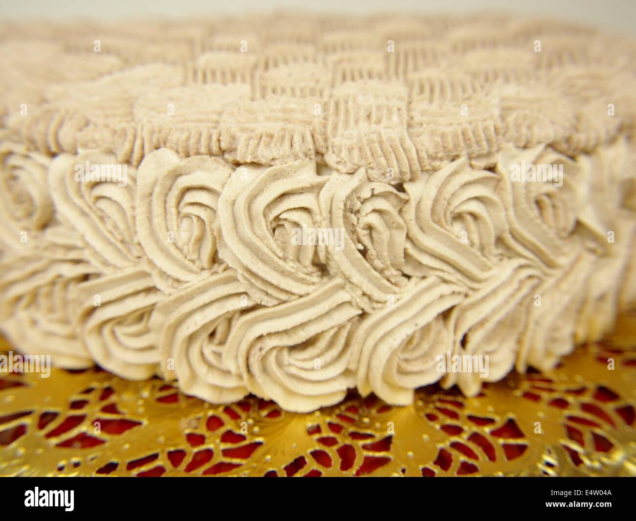 chocolate cream layer cake Stock Photo Alamy