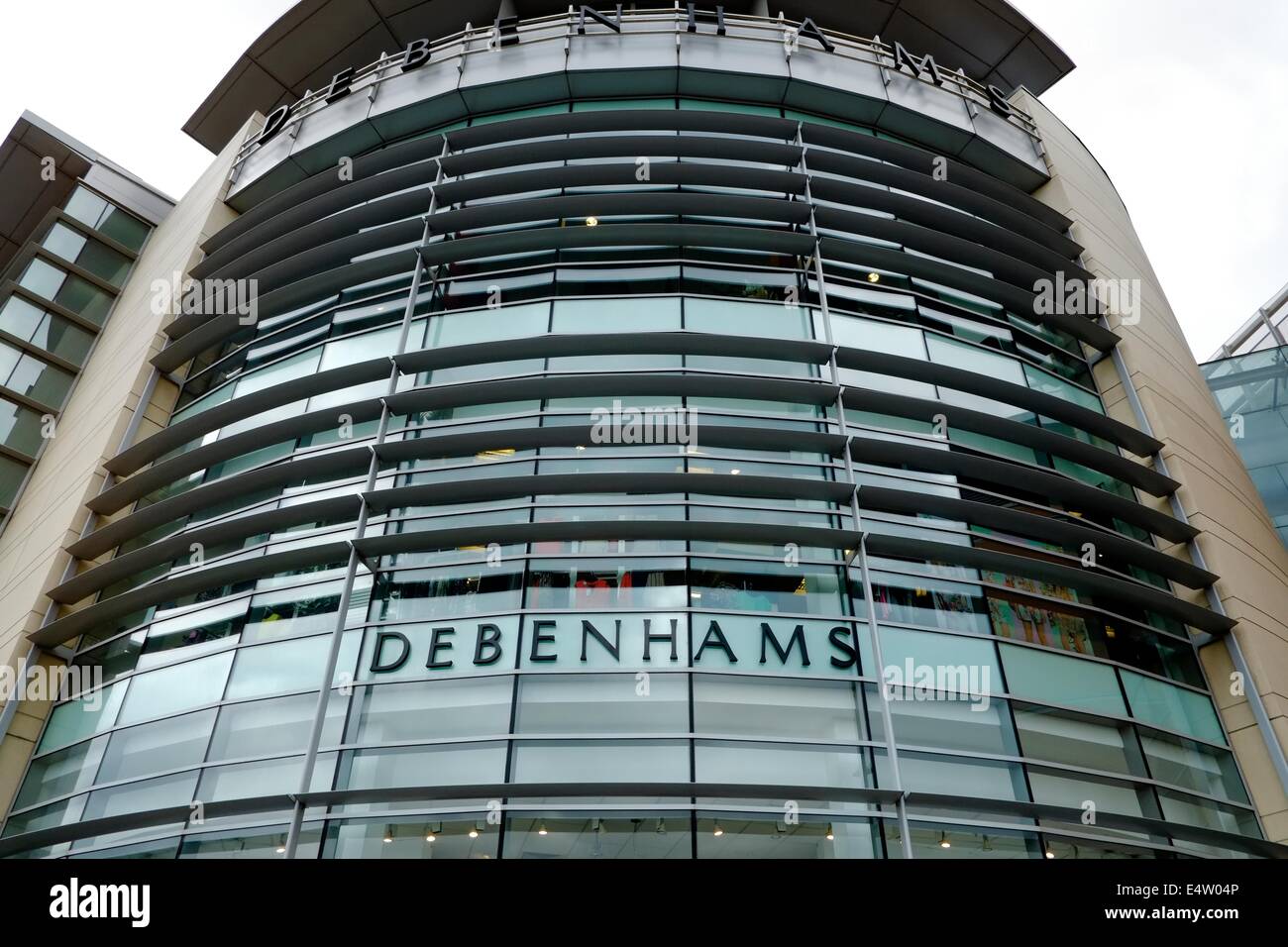 Debenhams glass front department store Derby England uk Stock Photo Alamy