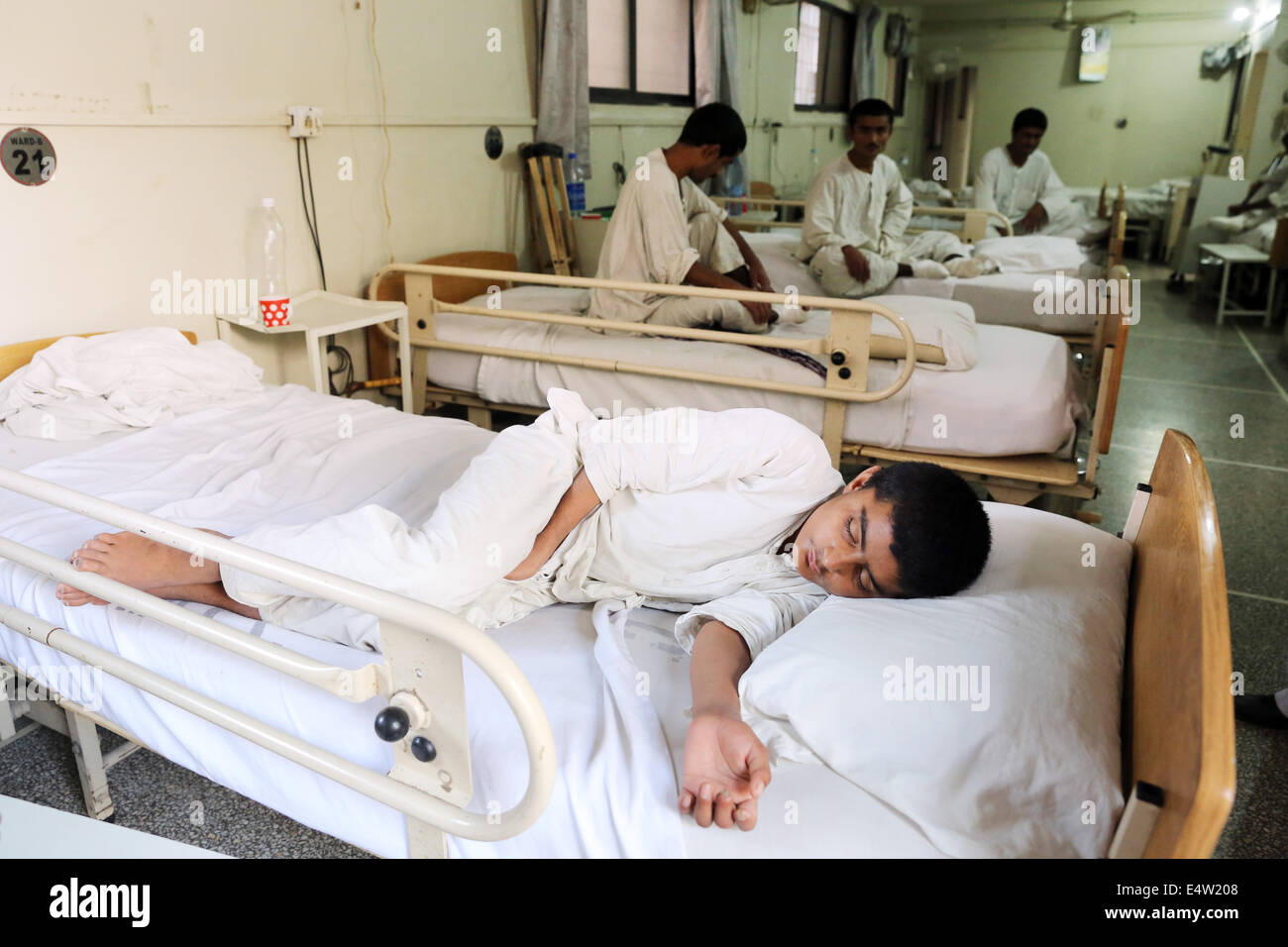 Leprosy patients in the Marie Adelaide Leprosy Centre, Karachi, Pakistan Stock Photo