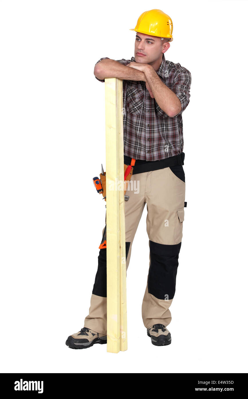 woodworker posing Stock Photo