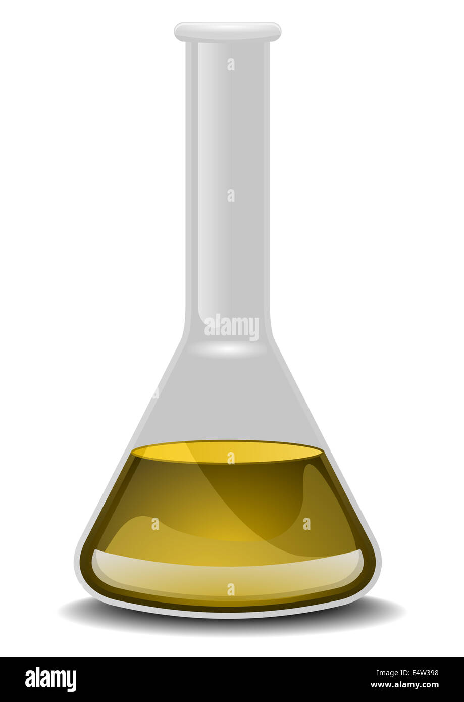 glass flask with yellow liquid Stock Photo Alamy