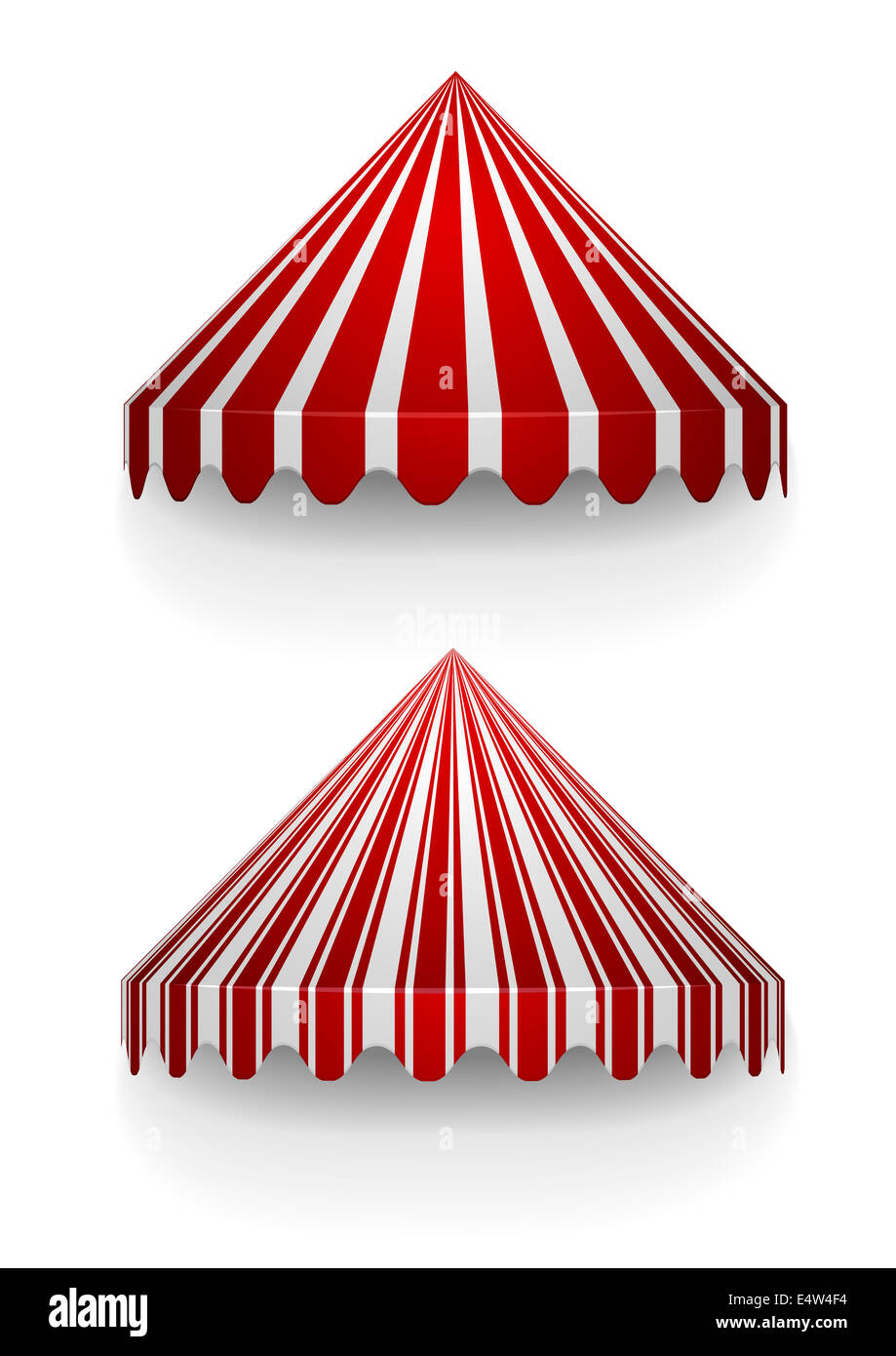 conical awnings Stock Photo