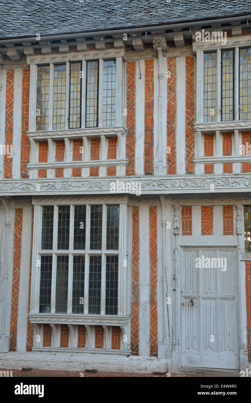 Door of timber framed building Stock Photo