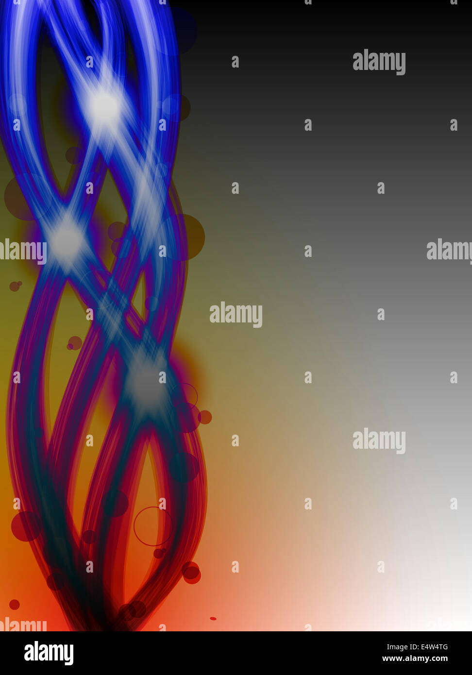 Abstract Colorful Waves on Black Background Stock Photo - Alamy