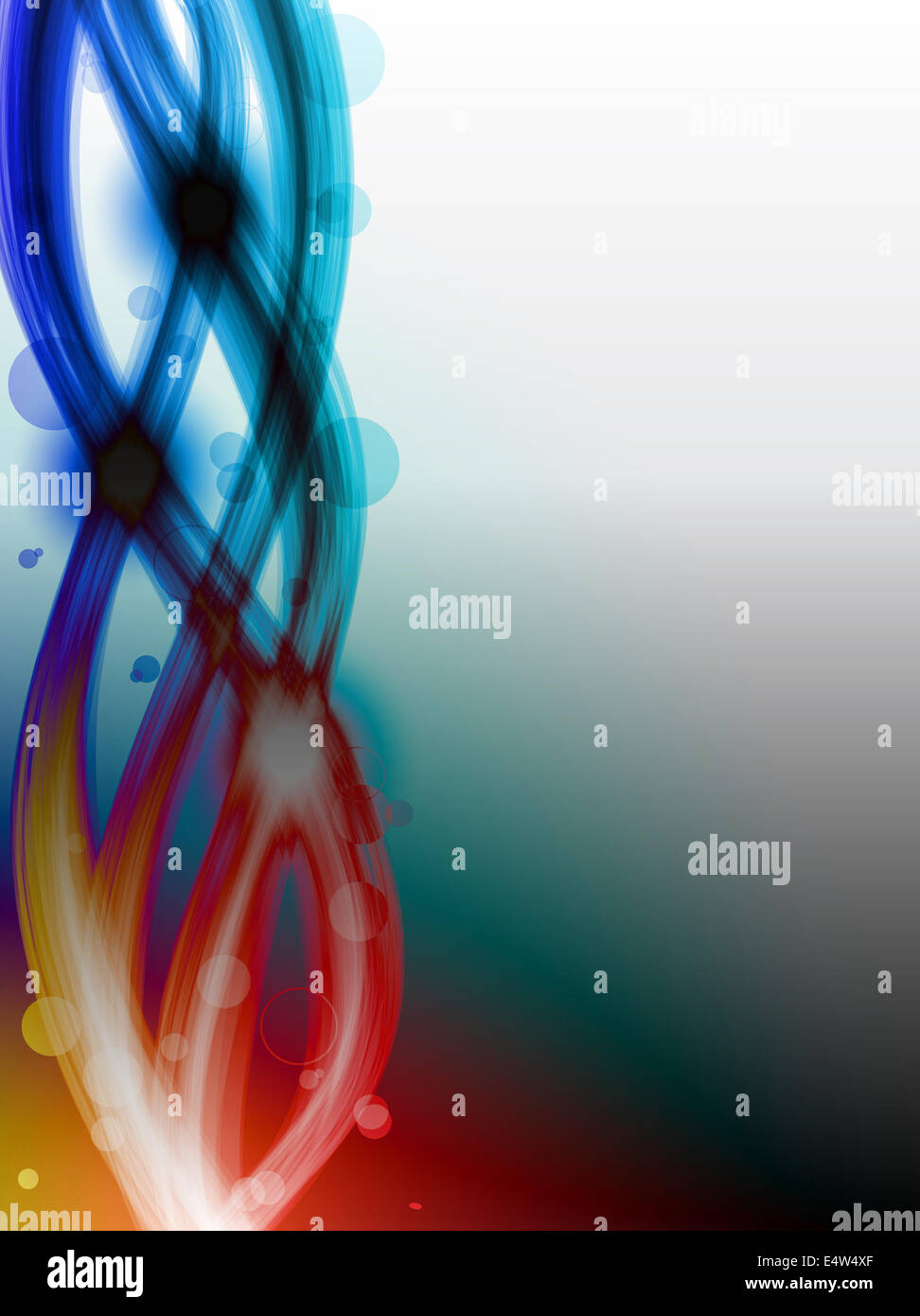 Abstract Colorful Waves on Black Background Stock Photo - Alamy