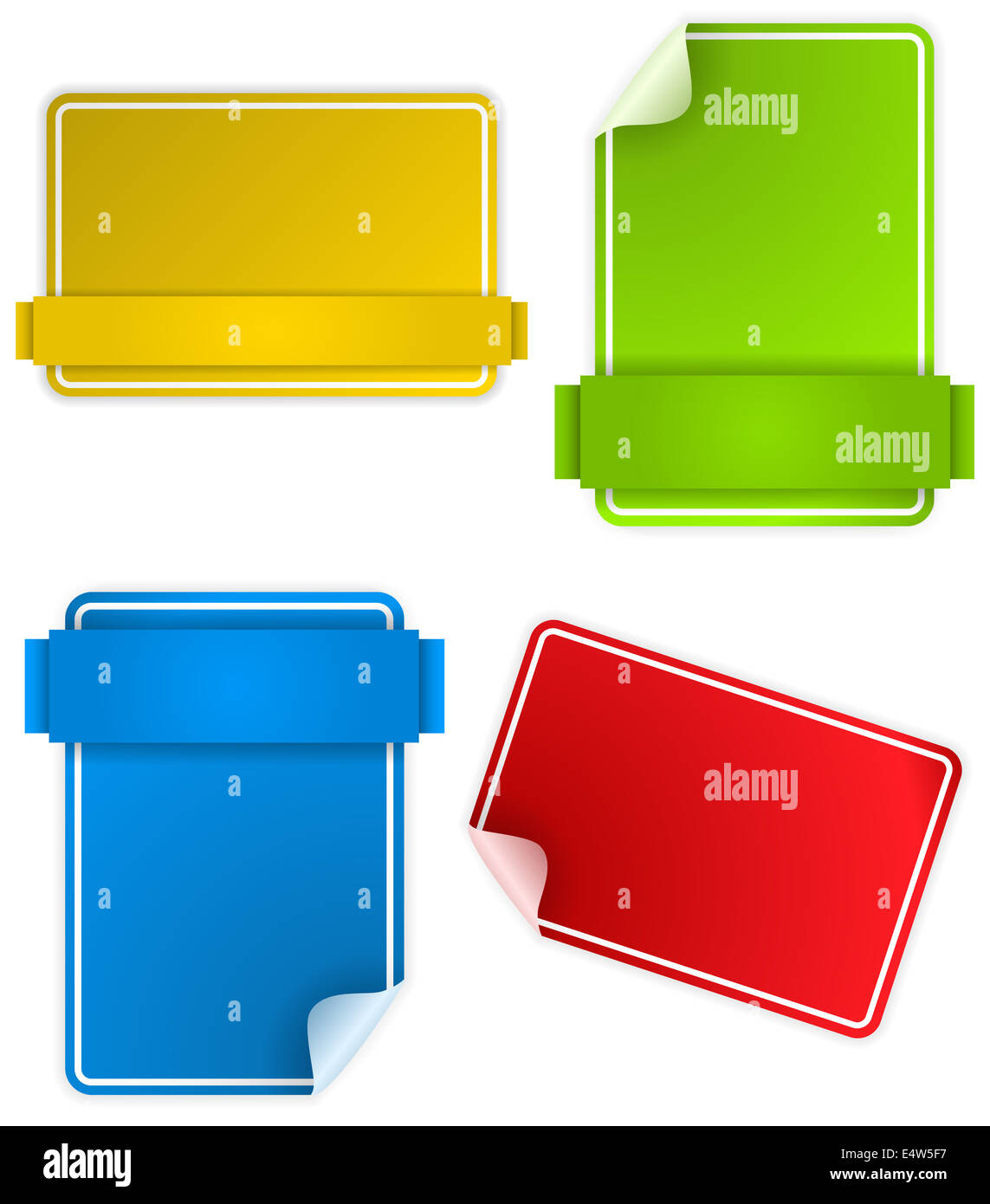Set of Colorful Text Box Stock Photo - Alamy