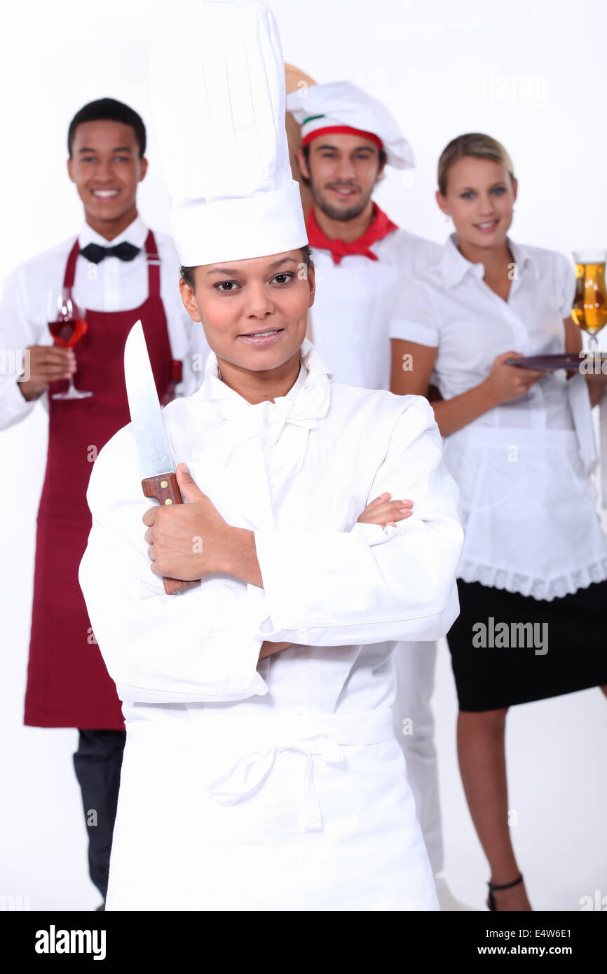 Catering professionals Stock Photo