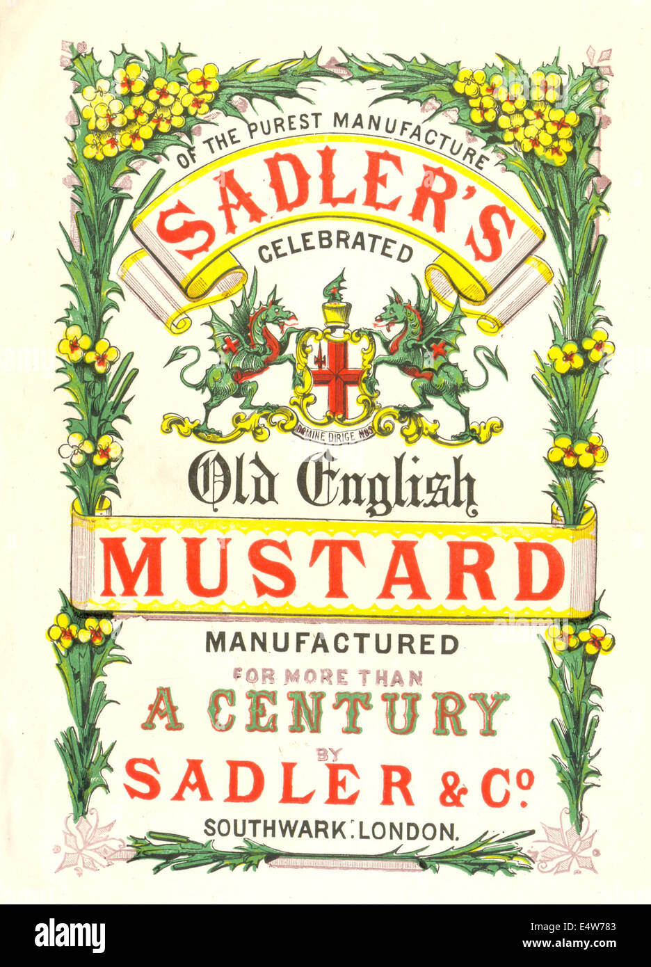 Old advert mustard Cut Out Stock Images & Pictures Alamy