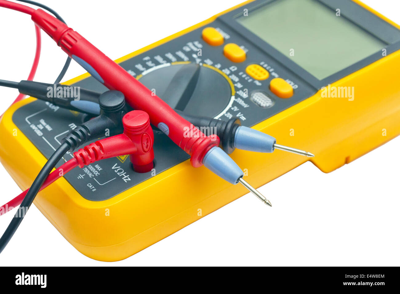 Digital yellow multimeter Stock Photo Alamy