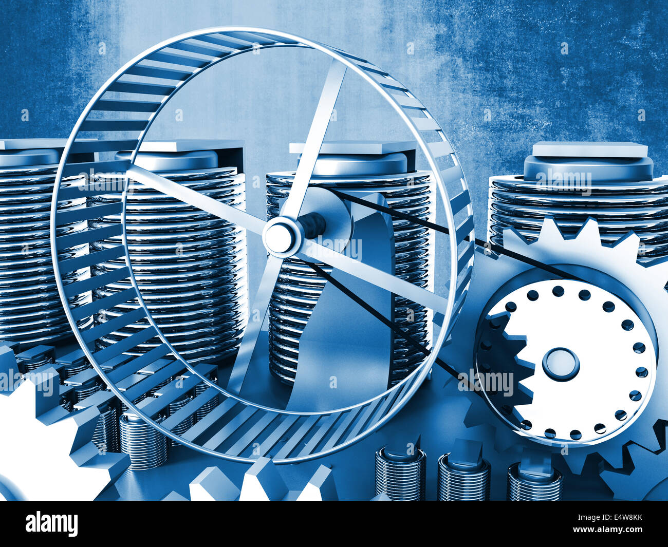 hamster wheel power 3d image Stock Photo