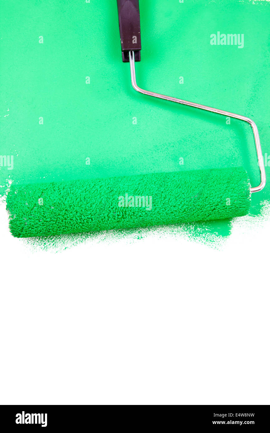 Painting with a green color Stock Photo - Alamy
