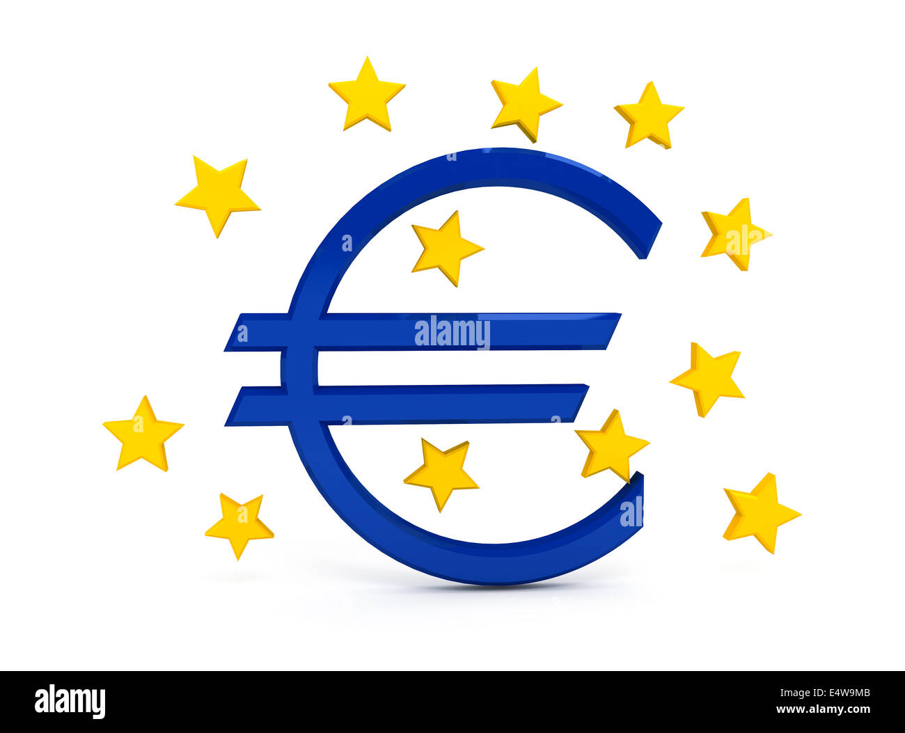Euro sign over white background Stock Photo - Alamy