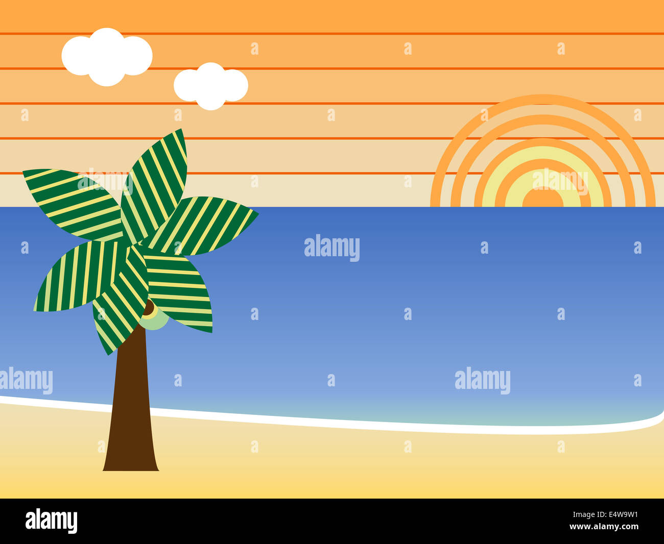 Retro beach hi-res stock photography and images - Alamy