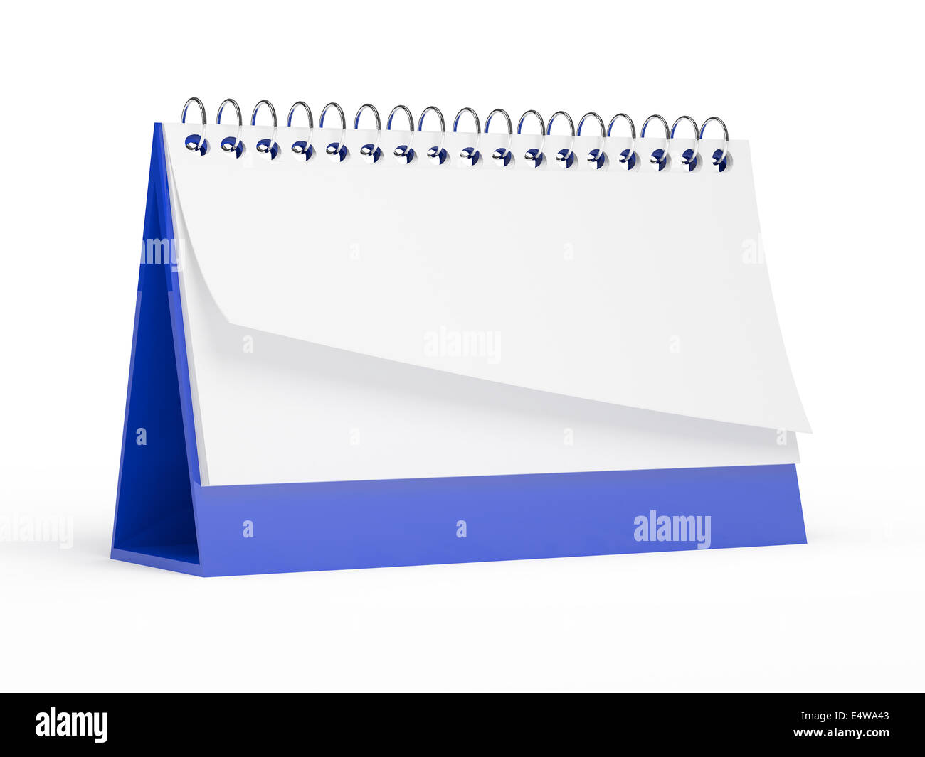 3d render of isolated blank calendar Stock Photo