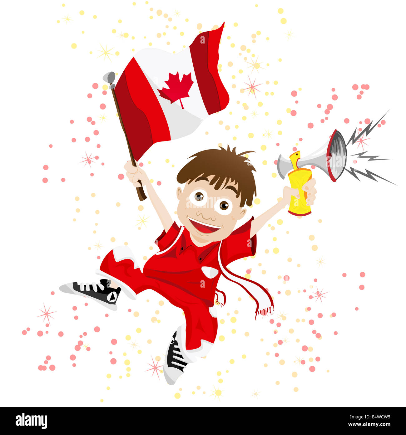 Canadian man wave flag hi-res stock photography and images - Alamy