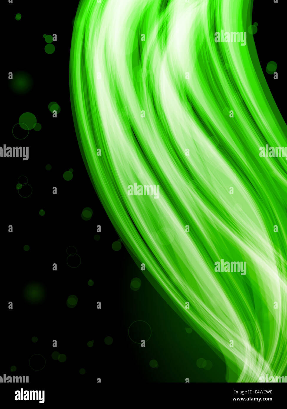 Abstract green waves frame on hi-res stock photography and images - Alamy