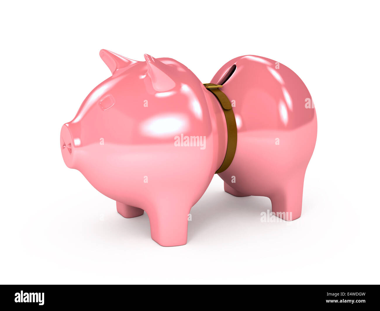 Piggy bank over white background Stock Photo - Alamy