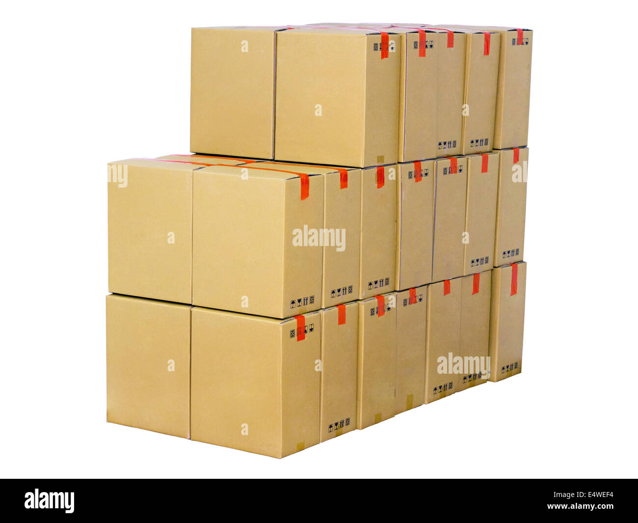 stack of cardboard boxes Stock Photo Alamy