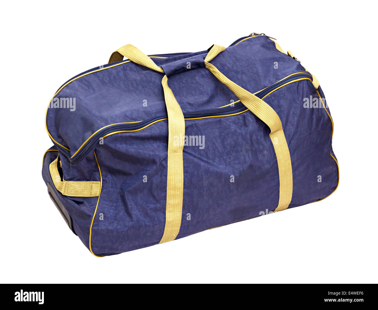 blue travel bag with handles Stock Photo