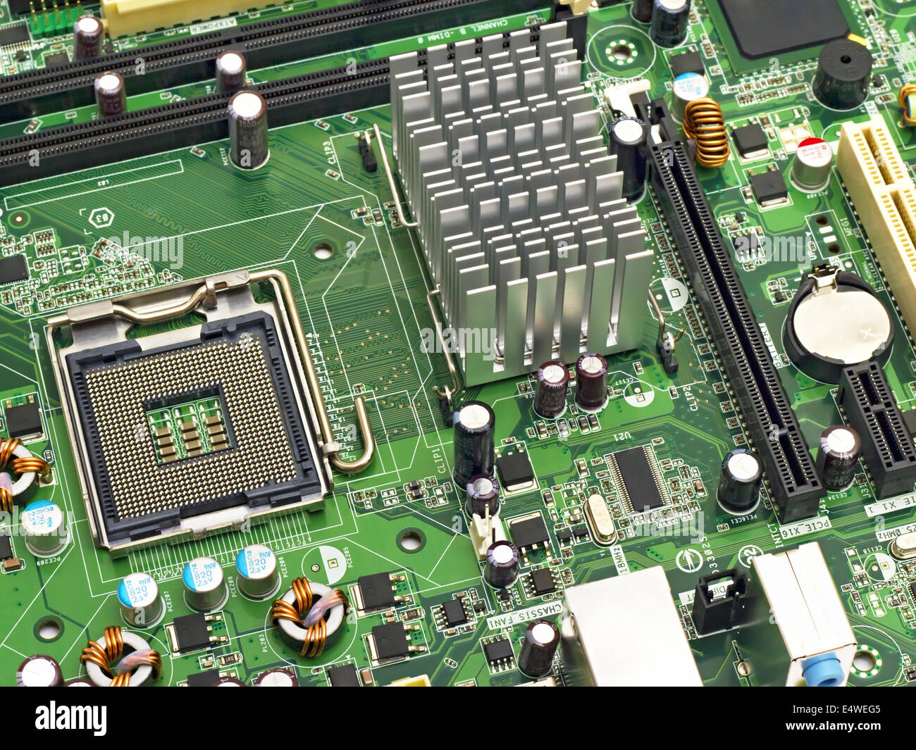 PC motherboard closeup Stock Photo Alamy