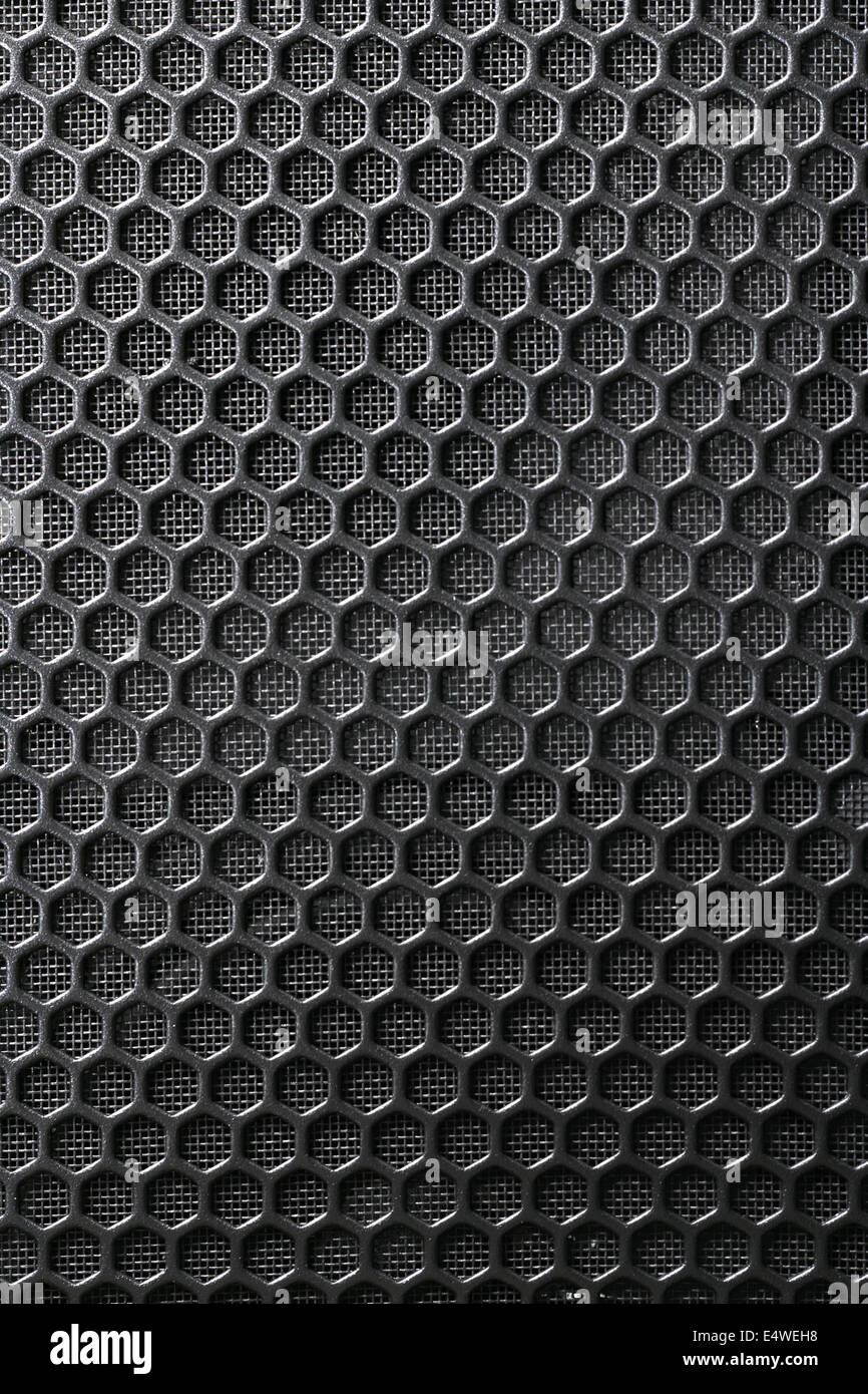 Black Iron Grill with mesh backing Stock Photo