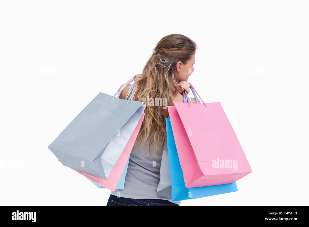 Back view of shopper hi-res stock photography and images - Alamy