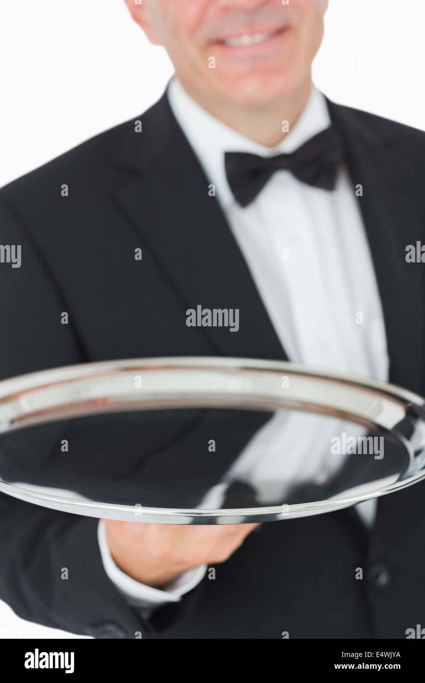 Waiter balancing tray hi-res stock photography and images - Alamy