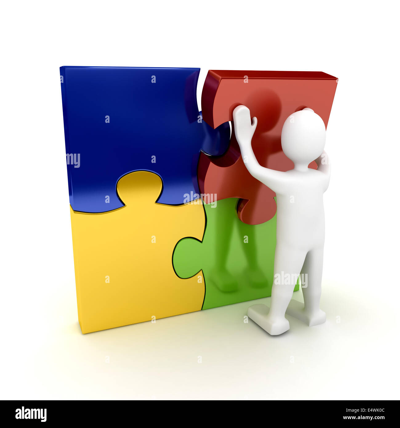 Puzzle over white background Stock Photo Alamy