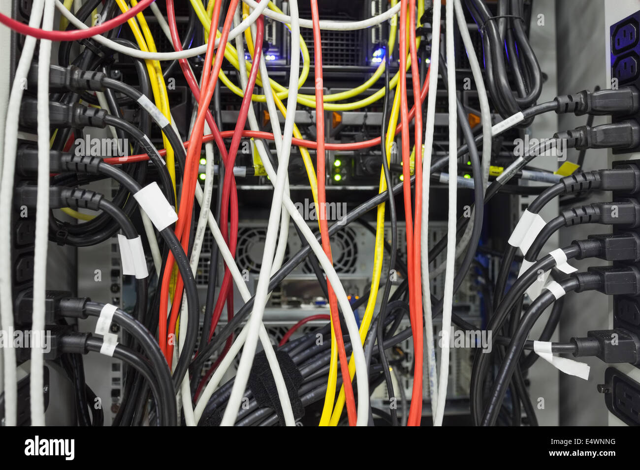 Wires of the server Stock Photo - Alamy