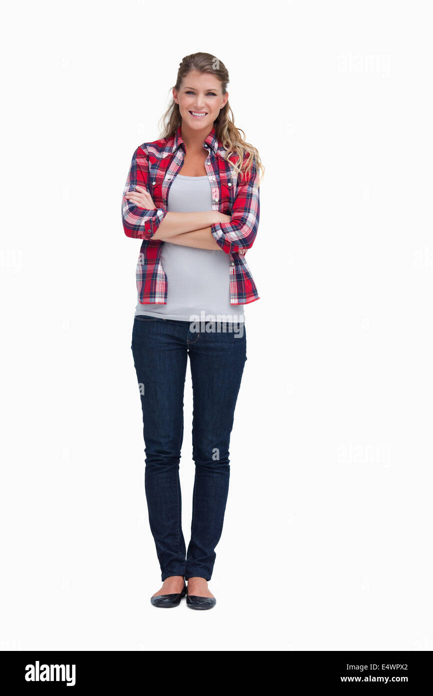 Portrait of a woman with the arms crossed Stock Photo - Alamy
