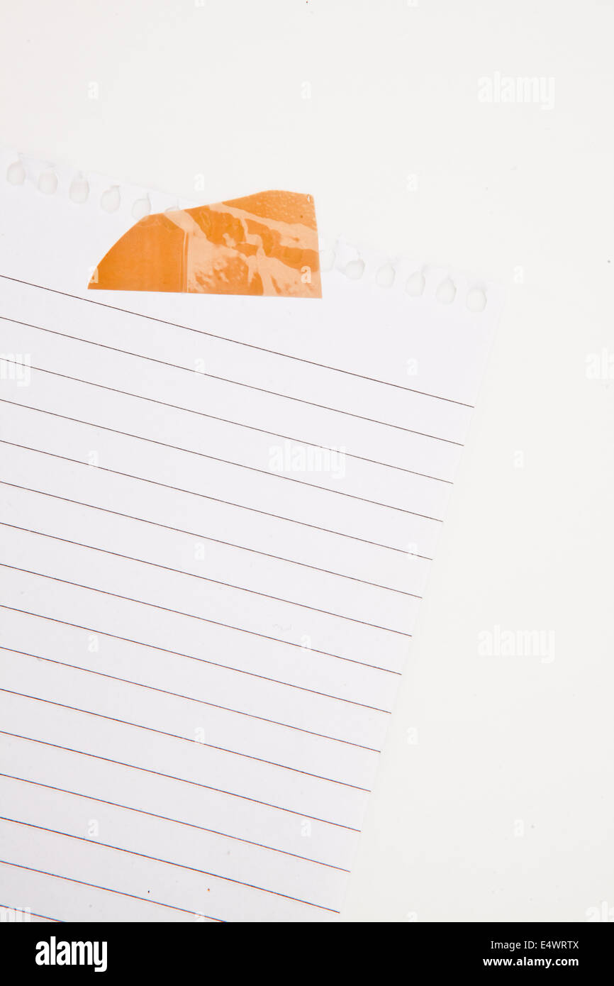 Paper blank with adhesive tape Stock Photo - Alamy