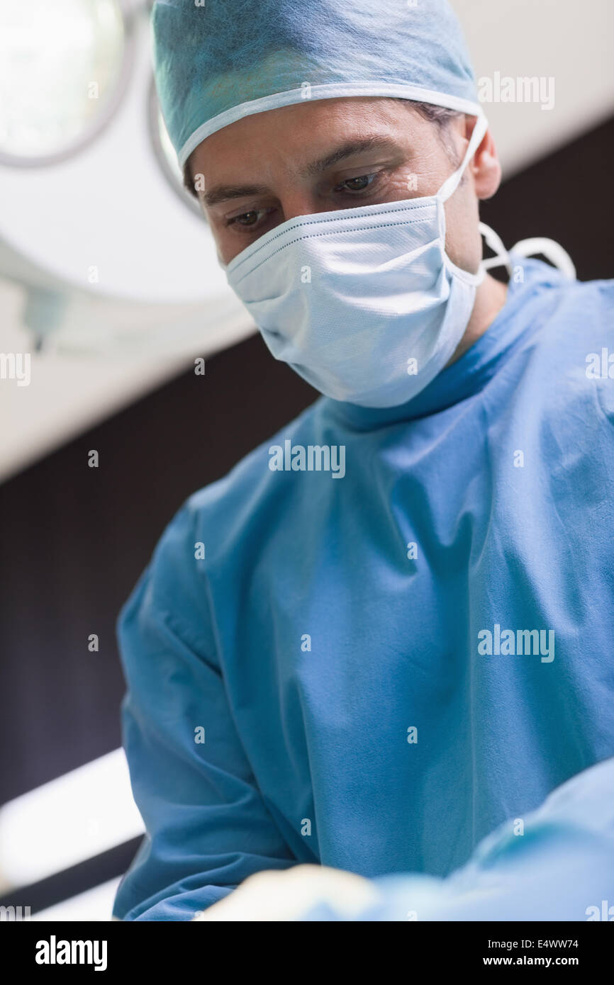 Doctor looking at a patient Stock Photo - Alamy