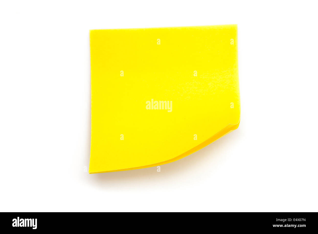 Yellow adhesive note Stock Photo Alamy