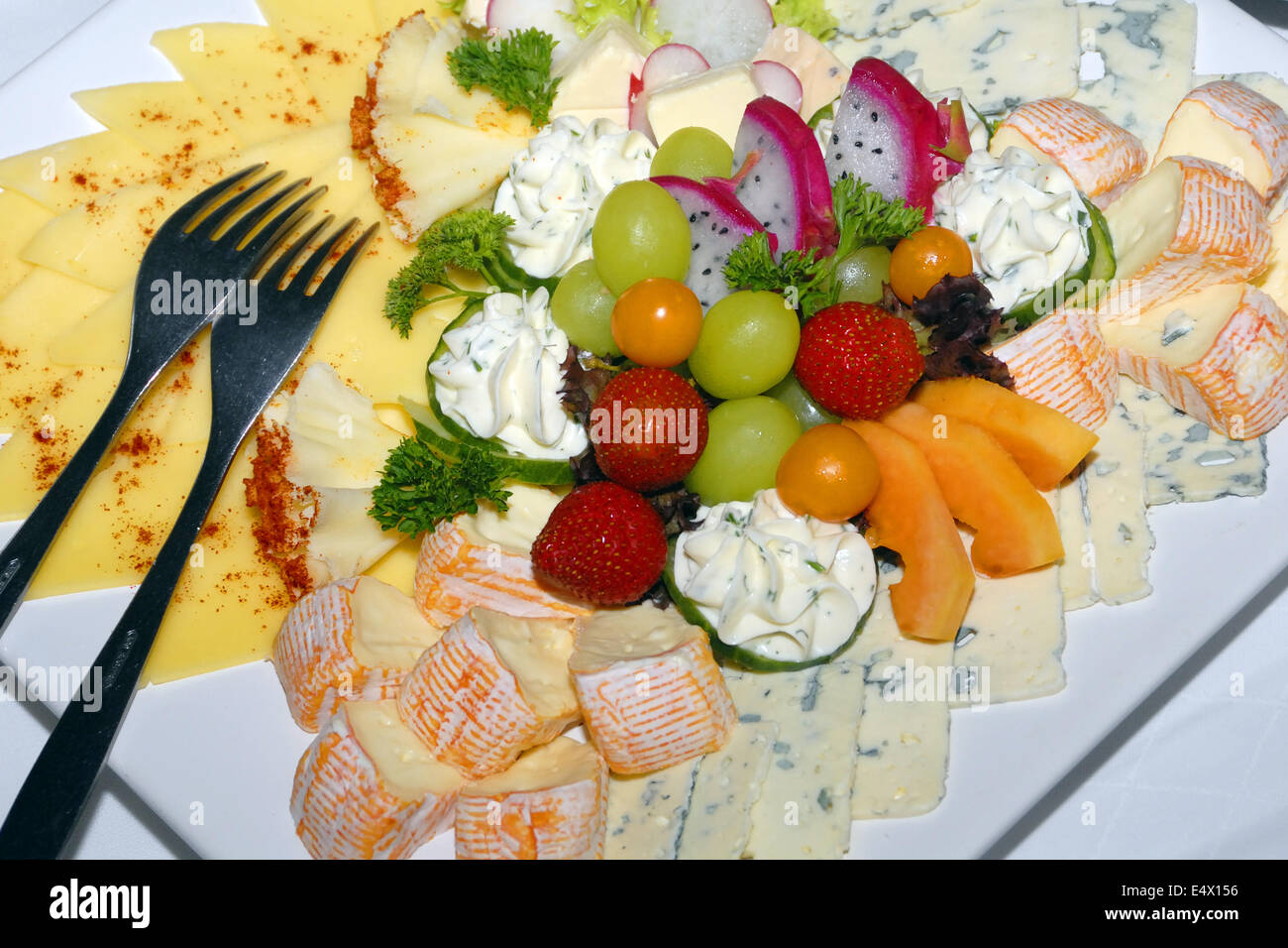 Cheese plate Stock Photo