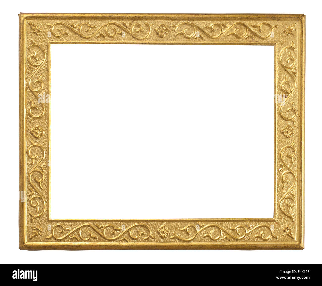 Empty vintage frame on white background Stock Photo - Alamy