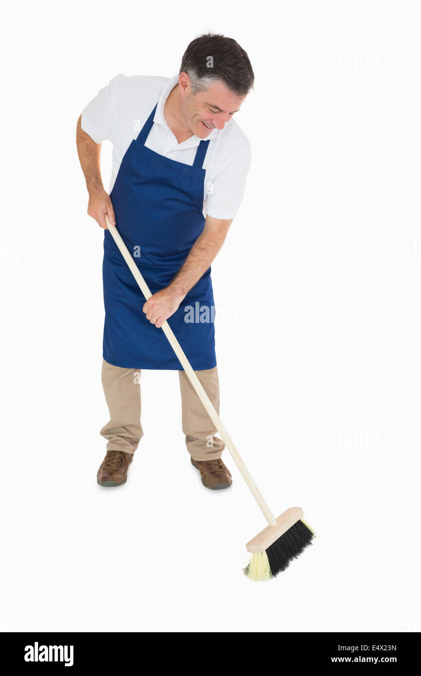 Man sweeping Cut Out Stock Images & Pictures Alamy