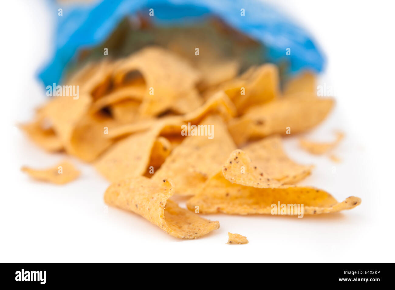 Open bag of crisps Stock Photo Alamy
