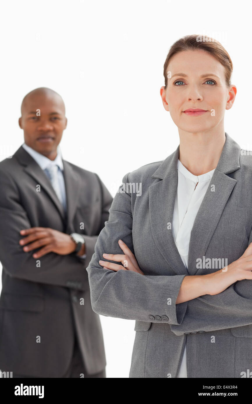 Business people posing with arms crossed Stock Photo - Alamy