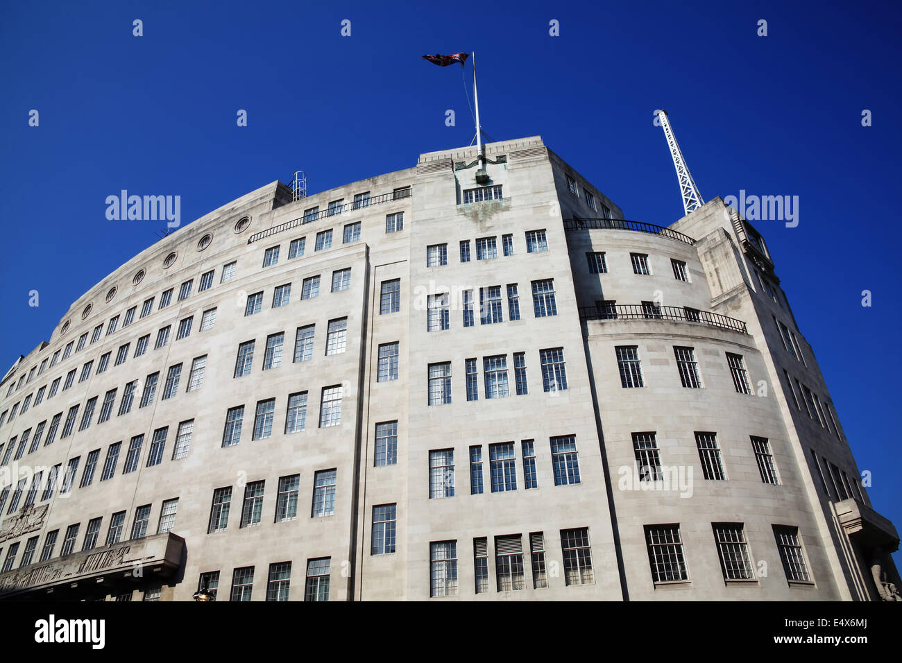 BBC Broadcasting House built in an art deco style in1932, in London’s Regent Street Stock Photo