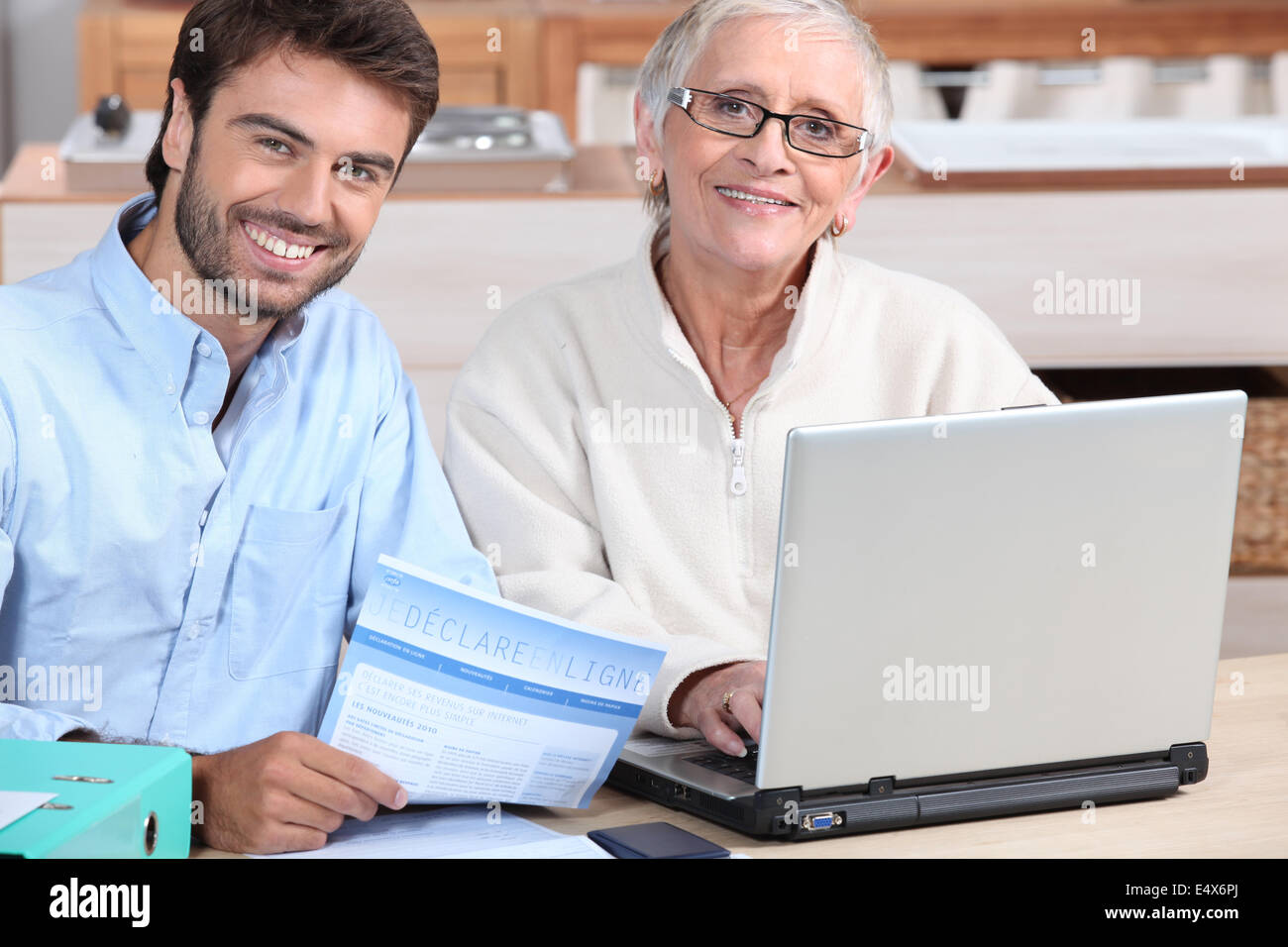 Happy learning at home Stock Photo